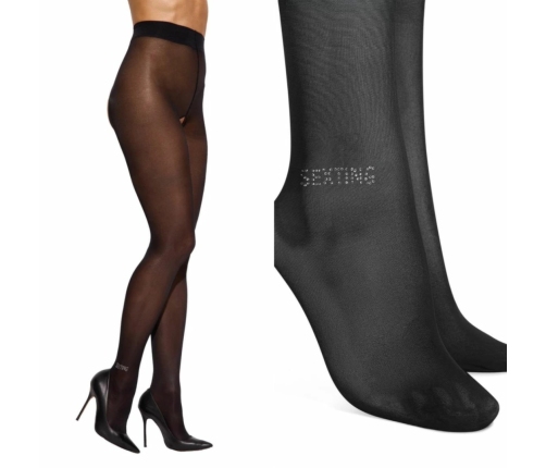 Obsessive Norless Innovative Crotchless Tights Black Lingerie Accent S/M