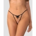 Obsessive Selisme Black Thong with Open Detail, Adjustable Straps L/XL