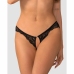 Obsessive Divienne Open Thong Black - Lace Minimalist Design, Size Adjustable L/XL