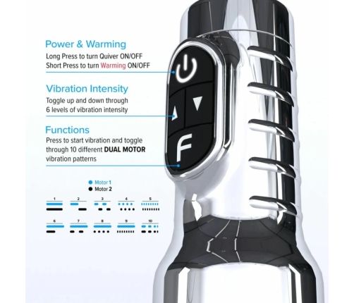 Fleshlight Quiver Vibrating Intimate Machine with Warming System Black