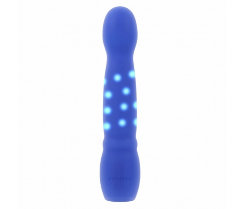 Evolved Disco Diva Vibrator Blue - Illuminated Silicone, 10 Modes, 15.2 cm