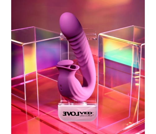 Evolved Deep Ecstasy Rabbit Vibrator Magenta - Thrusting & Rotating System