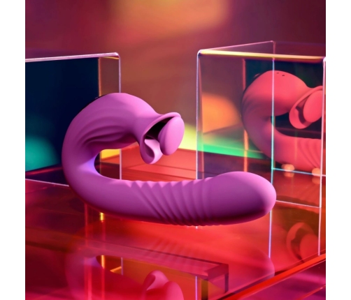 Evolved Deep Ecstasy Rabbit Vibrator Magenta - Thrusting & Rotating System