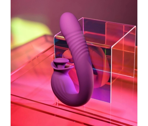 Evolved Deep Ecstasy Rabbit Vibrator Magenta - Thrusting & Rotating System