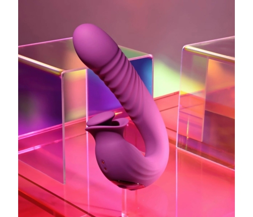 Evolved Deep Ecstasy Rabbit Vibrator Magenta - Thrusting & Rotating System
