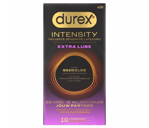 Durex Intensity Extra Lube Nitrile Condoms 10-Pack Ultra Smooth Fit