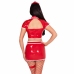 Leg Avenue Red Alert Nurse Costume Red - Glossy Party Outfit S