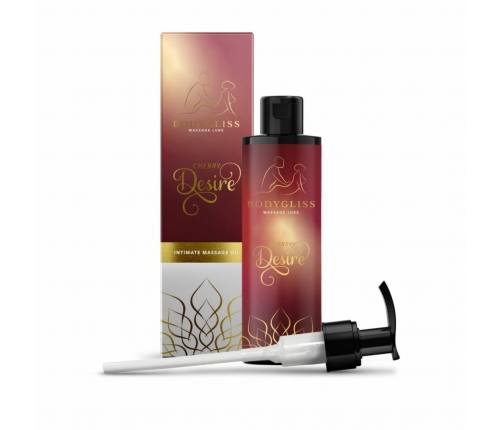 BodyGliss Cherry Desire Massage Oil & Lubricant 150ml Vitamin E Care