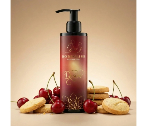 BodyGliss Cherry Desire Massage Oil & Lubricant 150ml Vitamin E Care