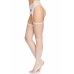 Leg Avenue White Mesh Pantyhose with Integrated Garter Belt, One Size