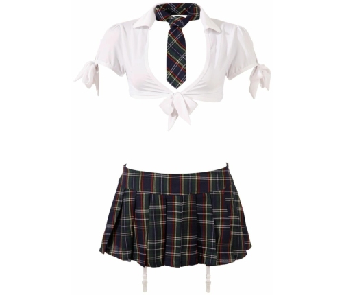 Cottelli Collection Schoolgirl Costume Set - Classic Plaid, Size S/M