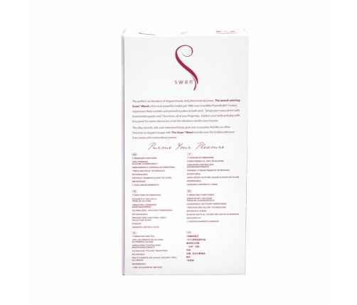 Swan Wand Intimate Massager Pink - Dual Motor, Waterproof, USB Rechargeable