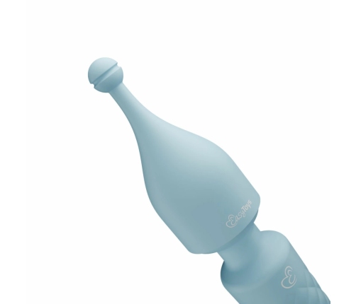 EasyToys Mini Wand Vibrator Blue - 18 Modes, USB Rechargeable, Silicone