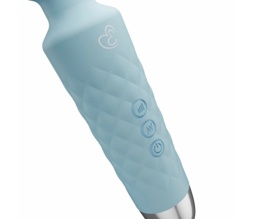 EasyToys Mini Wand Vibrator Blue - 18 Modes, USB Rechargeable, Silicone