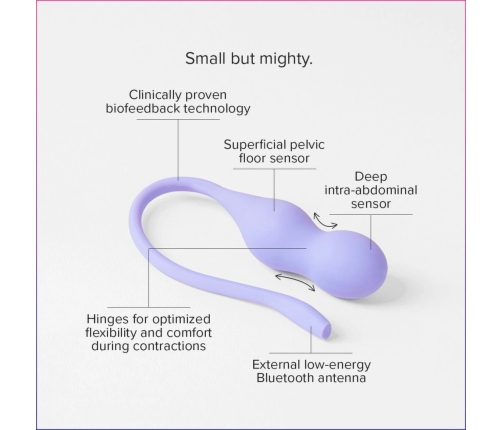 Perifit Care+ Dynamic Pelvic Floor Trainer Lilac - Smart App-Controlled System