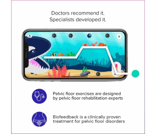 Perifit Care+ Dynamic Pelvic Floor Trainer Lilac - Smart App-Controlled System