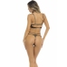 Lurex Dreams 2-Piece Black Bra Set with Glitter Finish, Soft Cups