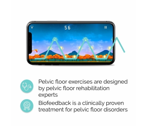 Perifit Care Original Pelvic Floor Trainer Bluetooth App-Controlled Pink