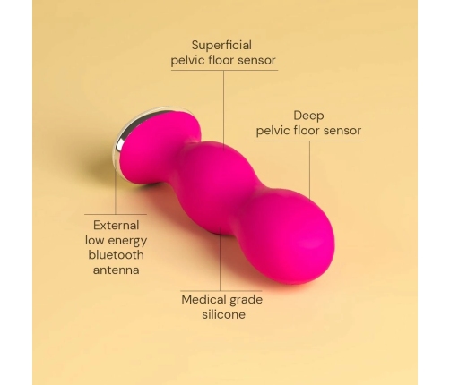 Perifit Care Original Pelvic Floor Trainer Bluetooth App-Controlled Pink