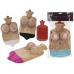 Out of the Blue Hot Water Bottle Soft Cover Bust Shape 1L Pink