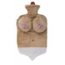 Out of the Blue Hot Water Bottle Soft Cover Bust Shape 1L Pink