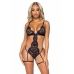 Allure All Romance Black Lace Lingerie Set with Elegant Jacket - Adjustable Fit