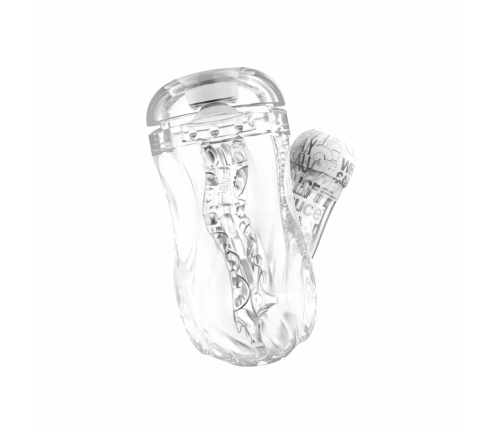 Sauce Cup Intimate Machine White - Dual-Sided, CyberSkin TPE, 28-33mm