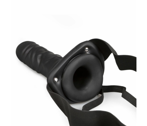 Size Matters Hollow Silicone Support System - Adjustable, Black, 15 cm