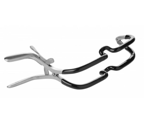 XR Brands Jennings Black Rubber-Coated Medical Mouth Opener 8