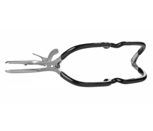 XR Brands Jennings Black Rubber-Coated Medical Mouth Opener 8