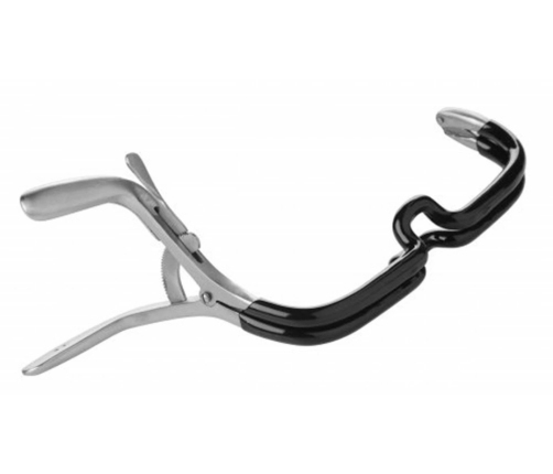 XR Brands Jennings Black Rubber-Coated Medical Mouth Opener 8