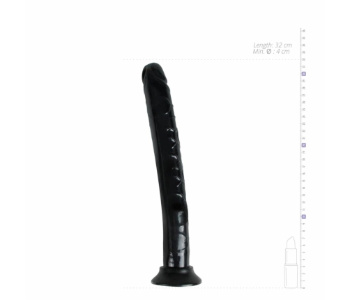 XR Brands Tower Intimate Column Black 32cm TPR with Suction Base