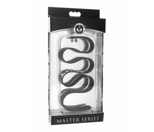 Master Series Silicone Adjustable Black Collar with White Lettering 45cm