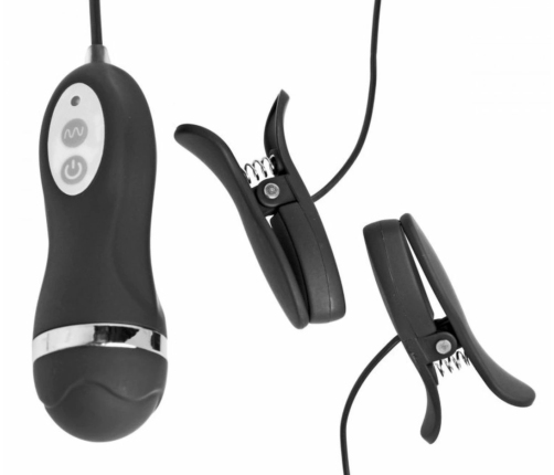 XR Brands Power Pinchers Adjustable Vibrating Clamp System Black