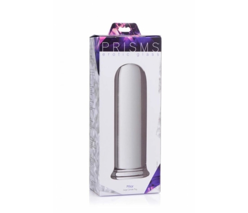 XR Brands Pillar Glass Cylinder Plug Large - Durable Clear Design