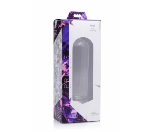 XR Brands Pillar Glass Cylinder Plug Large - Durable Clear Design