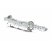 Glas Battle Rammer Borosilicate Glass Intimate Thruster, Ribbed Handle, Clear