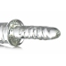 Glas Battle Rammer Borosilicate Glass Intimate Thruster, Ribbed Handle, Clear
