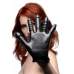 XR Brands Pleasure Poker Multi-Texture Intimate Glove, Black, Universal Size