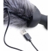 XR Brands Tailz Vibrating Fox Tail Plug Silicone Remote-Controlled Black