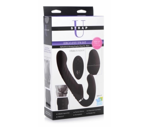 Swirl Black Wireless Strapless Intimate System with Inflatable Ball