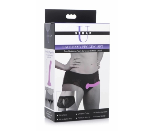 Envy Strap-On Harness Set Black L/XL - Adjustable Silicone System
