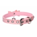 Golden Kitty Adjustable Pink Collar with Bow & Bell - Vegan Material