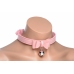 Golden Kitty Adjustable Pink Collar with Bow & Bell - Vegan Material