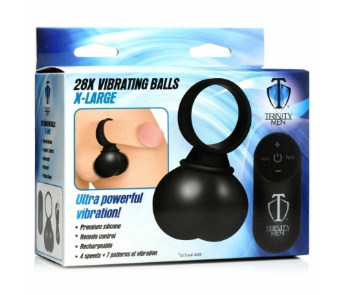 Trinity Vibes Vibrating Silicone Balls X-Large, Remote Control, Waterproof