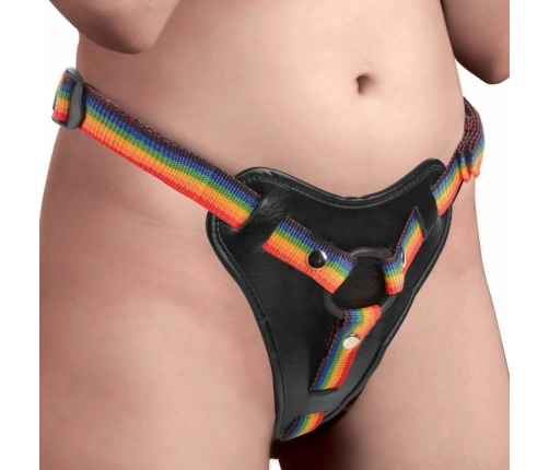 Pipedream Take the Rainbow Adjustable Universal Harness, Black