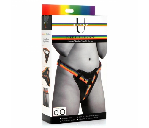 Pipedream Take the Rainbow Adjustable Universal Harness, Black