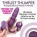 Thru Thumper Silicone Thrusting Device with Wireless Remote, Black