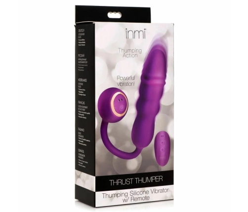 Thru Thumper Silicone Thrusting Device with Wireless Remote, Black