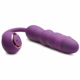 Thru Thumper Silicone Thrusting Device with Wireless Remote, Black